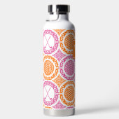 Preppy Golf Damask – Balls & Clubs - Orange & Pink Waterfles (Rechts)
