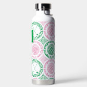 Preppy Golf Damask – Balls & Clubs - Pink & Green Waterfles (Links)