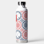 Preppy Golf Damask – Balls & Clubs - Red & Navy Waterfles (Links)