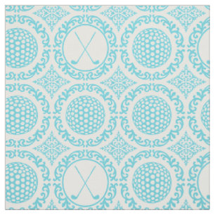 Preppy Golf Damast - Turquoise Stof