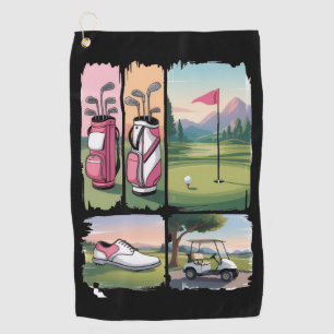 Preppy Golf Grappige Golf Liefhebber Seizoen Toern Golfhanddoek