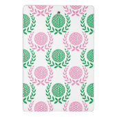 Preppy Golf Laurel Wreath - Roze & Groen Mini Klembord (Achterkant)