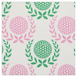 Preppy Golf Laurel Wreath - Roze & Groen Stof