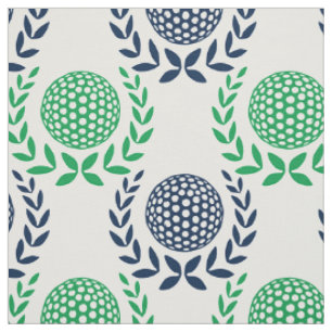 Preppy Golf Lauwerkrans - Groen & Marineblauw Stof
