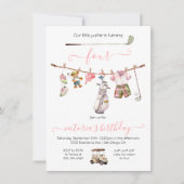 Preppy Golf meisje verjaardagsfeestje Kaart (Voorkant)