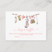 Preppy Golf Meisje waslijn Luier Raffle kaart (Voorkant)