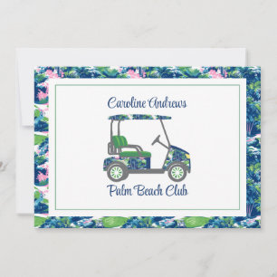Preppy Golf Palm Beach Golfkar Bedankkaart
