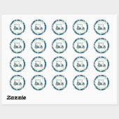 Preppy Golf Print Golfkar Ronde Sticker (Vel)