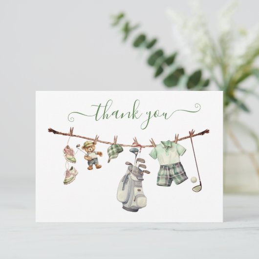 Preppy Golf waslijn Bedankt Opmerking (Staand voorkant)