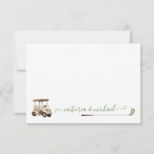 Preppy Golf waslijn Bedankt Opmerking (Achterkant)