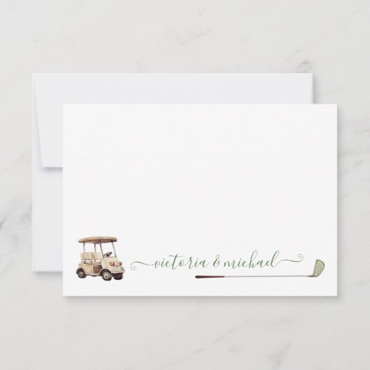 Preppy Golf waslijn Bedankt Opmerking (Achterkant)