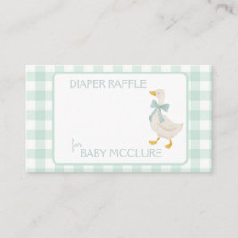 Preppy Goose Baby Shower Diaper Raffle Informatiekaartje