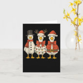 Preppy Goose Christmas Crew 2025 Funny Santa Funny Kaart (Gele Bloem)