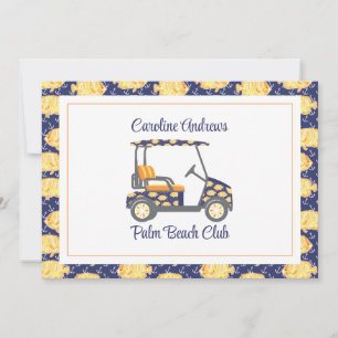 Preppy Goudvis Palm Beach Golfkar Bedankkaart