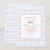 Preppy Grandmillennial 4 juli BBQ Kaart (Voorkant / Achterkant)