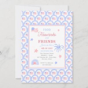 Preppy Grandmillennial 4 juli BBQ Kaart