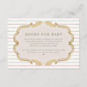 Preppy Grandmillennial Books for Baby Shower Informatiekaartje (Voorkant)