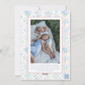 Preppy Grandmillennial Christmas Bow Swag Foto Feestdagenkaart (Achterkant)