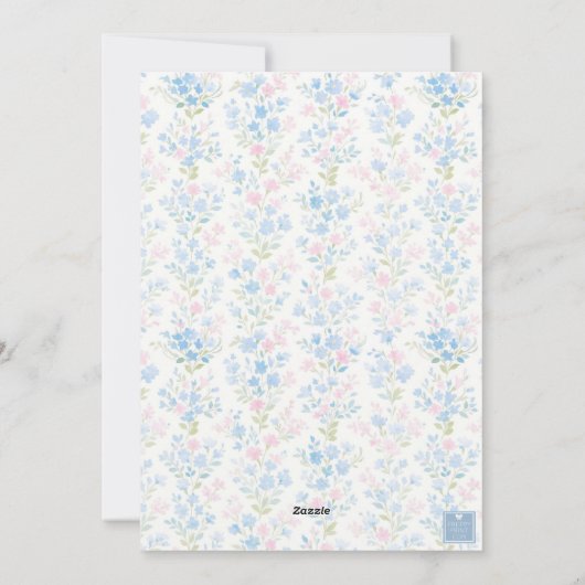 Preppy Grandmillennial Christmas Bow Swag Foto Feestdagenkaart (Achterkant)