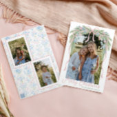 Preppy Grandmillennial Christmas Bow Swag Foto Feestdagenkaart