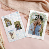 Preppy Grandmillennial Christmas Bow Swag Foto Feestdagenkaart