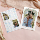 Preppy Grandmillennial Christmas Bow Swag Foto Feestdagenkaart