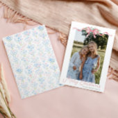 Preppy Grandmillennial Christmas Bow Swag Foto Feestdagenkaart