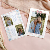 Preppy Grandmillennial Christmas Bow Swag Foto Feestdagenkaart