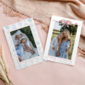 Preppy Grandmillennial Christmas Bow Swag Foto Feestdagenkaart