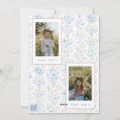 Preppy Grandmillennial Christmas Bow Swag Foto Feestdagenkaart (Achterkant)