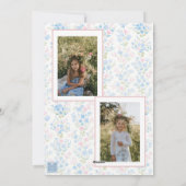 Preppy Grandmillennial Christmas Bow Swag Foto Feestdagenkaart (Achterkant)