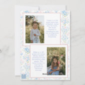 Preppy Grandmillennial Christmas Bow Swag Foto Feestdagenkaart (Achterkant)