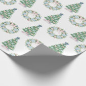 Preppy Grandmillennial Christmas Cadeaupapier (Hoek)