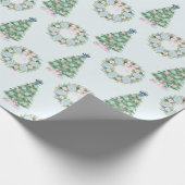 Preppy Grandmillennial Christmas Cadeaupapier (Hoek)