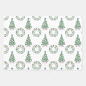 Preppy Grandmillennial Christmas Inpakpapier Vel (Voorkant 2)