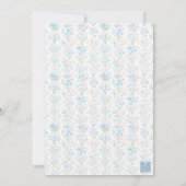 Preppy Grandmillennial Christmas Monogram Crest Kaart (Achterkant)