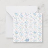 Preppy Grandmillennial Christmas Monogram Crest Notitiekaartje (Achterkant)