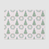 Preppy Grandmillennial Christmas Tissuepapier (Voorkant)