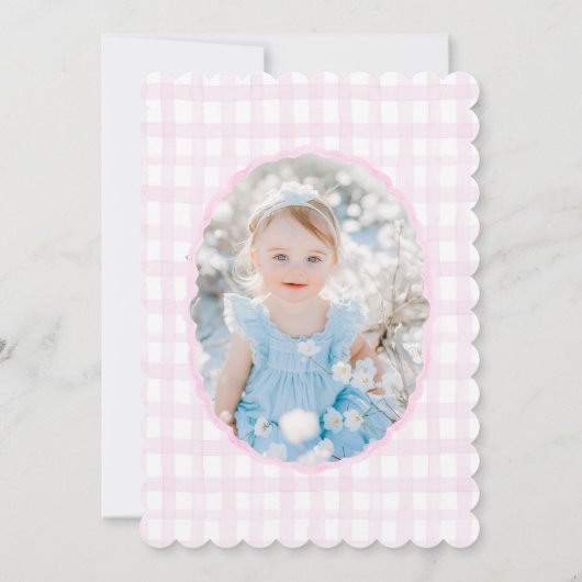 Preppy Grandmillennial Dolly en Me Pink Bows Kaart (Achterkant)