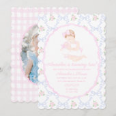 Preppy Grandmillennial Dolly en Me Pink Bows Kaart (Voorkant / Achterkant)