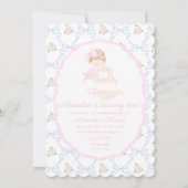 Preppy Grandmillennial Dolly en Me Pink Bows Kaart (Voorkant)