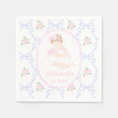 Preppy Grandmillennial Dolly en Me Pink Bows Servet (Voorkant)