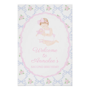 Preppy Grandmillennial Dolly & Me Poster Sign