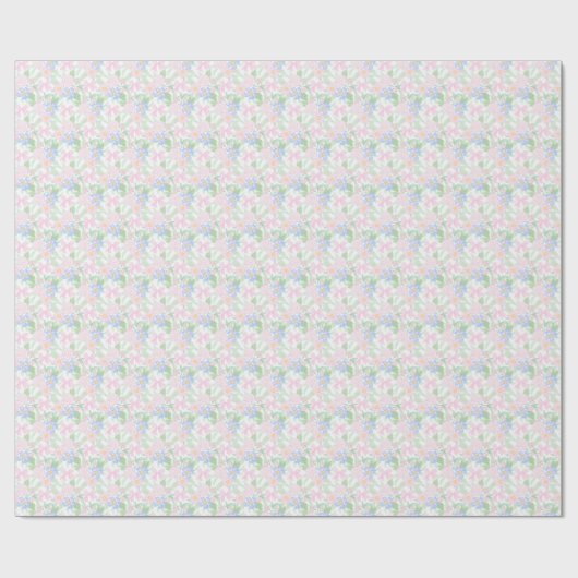 Preppy Grandmillennial Floral Cadeaupapier (Vlak)