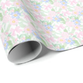 Preppy Grandmillennial Floral Cadeaupapier (Rol Hoek)