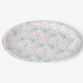 Preppy Grandmillennial Floral Papieren Bordje (Gekanteld)