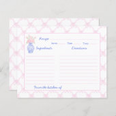 Preppy Grandmillennial Ginger Jar Bow Recept Kaart (Voorkant / Achterkant)