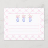 Preppy Grandmillennial Ginger Jar Bow Recept Kaart (Achterkant)