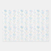 Preppy Grandmillennial Kerstbloemen Inpakpapier Vel (Voorkant 3)