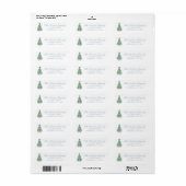 Preppy Grandmillennial Kerstboom Etiket (Full Sheet)
